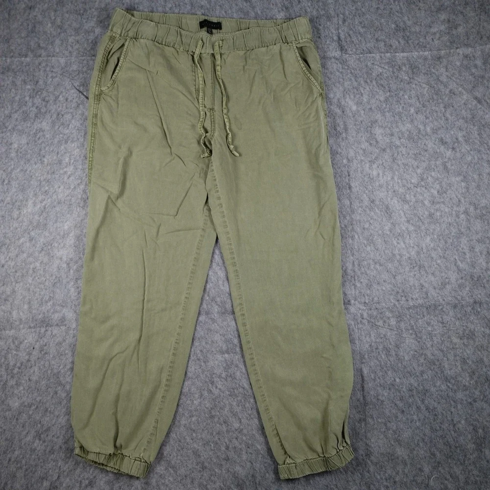 Sanctuary Pants‎ Women Extra Large Green Tencel Jogger Elastic Waist Military
